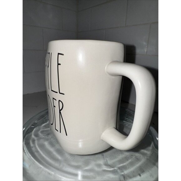 Rae Dunn by Magenta Fall Mug “APPLE CIDER” Burgundy Interior - Picture 2 of 9
